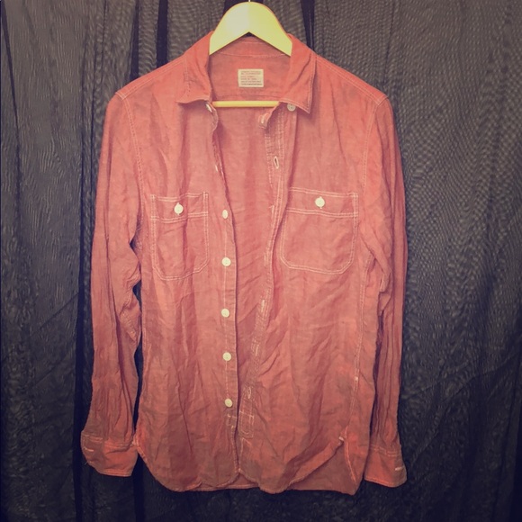 J. Crew Tops - J. Crew Vintage Light Red Button Up Shirt J. Crew Tops - J. Crew Vintage Light Red Button Up Shirt